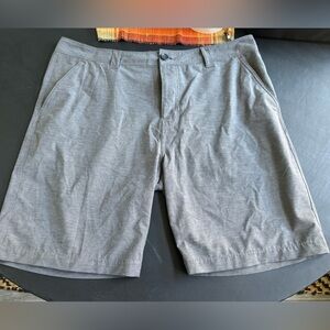 Prana grey hybrid shorts size 38.